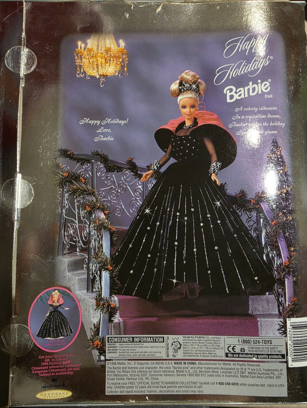 1998 Misprint Special Edition Happy Holidays Barbie